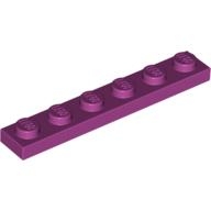 Lego destička 1x6, purpurová (4236799, 4654105, 6003206)